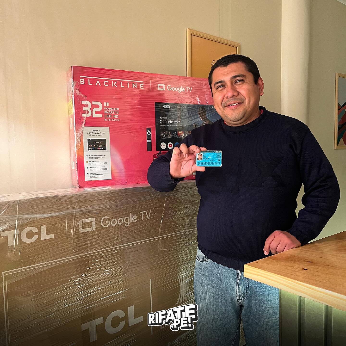 Ganador del sorteo con TV 32 pulgadas